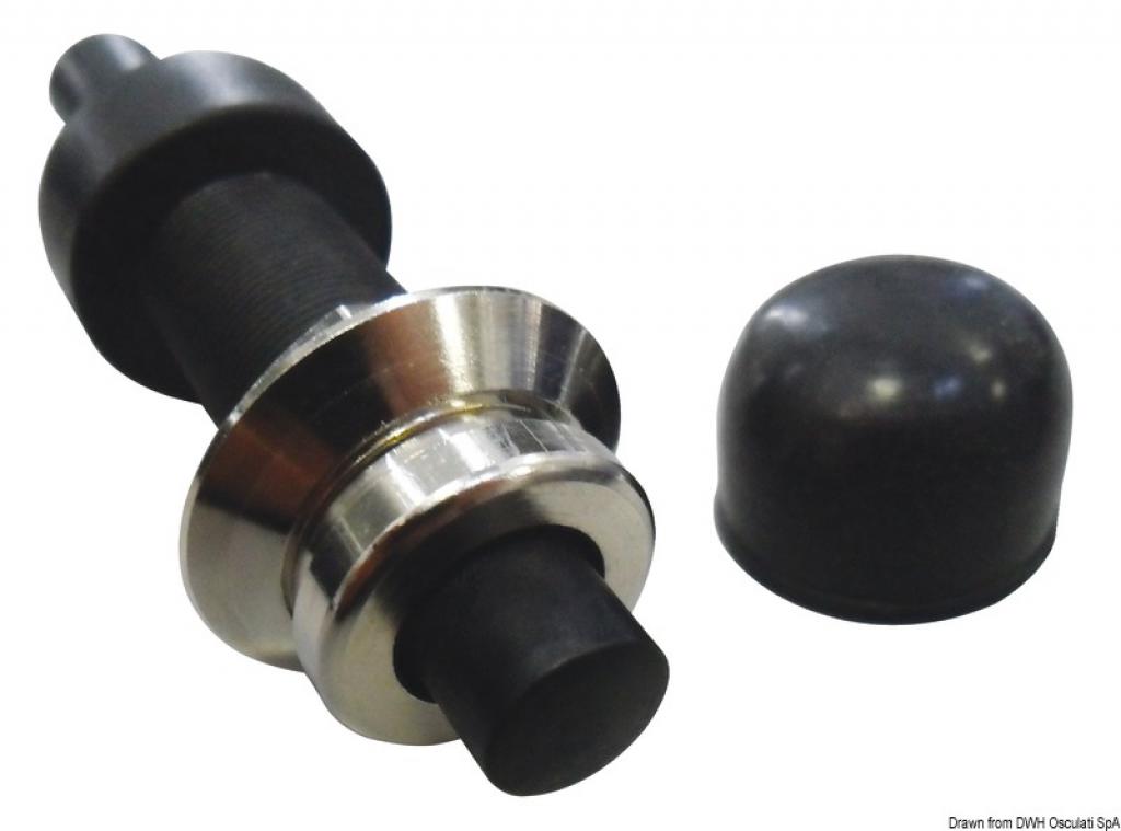Pulsante stagno rosso in ottone