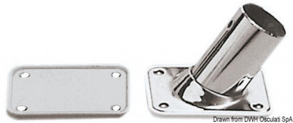 OSCULATI Basetta Rettangolare Inox AISI316 90° 25 Mm Per Nautica - 4
