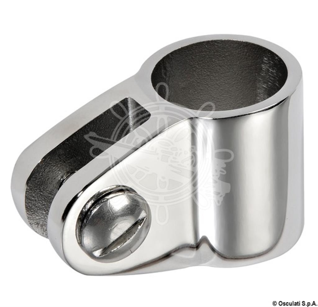 Raccordi Barca In Acciaio Inox 316: 2 Terminali A Occhio E 2 Morsetti Scorrevoli Per Tubo Da 22 Mm - Adattatori Per Tende Bimini E Cappottine Nautiche