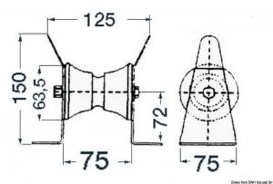 Musone di prua inox 89 mm