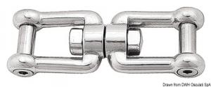 Girella inox grillo/grillo con perno a filo 8 mm