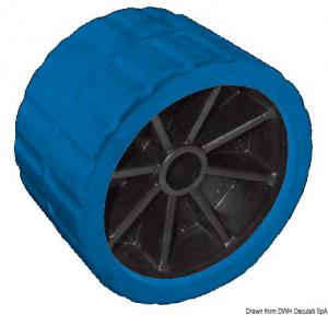 Rullo laterale blu 75 mm Ø foro 15 mm