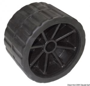 Rullo laterale nero 75 mm Ø foro 17 mm