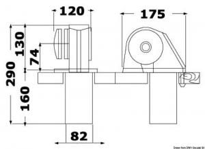 Verricello Italwinch Obi 700 W - 12 V senza campana - barbotin 8 mm