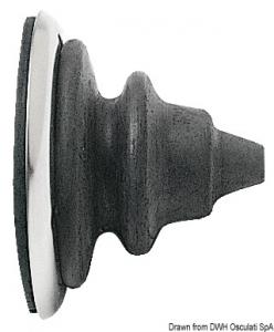 Ghiera passacavi inox con soffietto Dutral nero