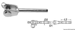 Terminale inox forcella Ø 6 mm