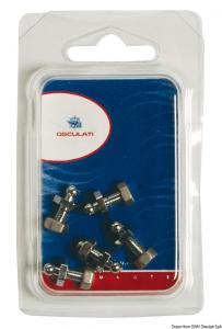 Blister 5 bottoni maschio Loxx vite + dado