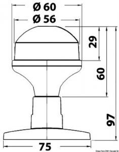 Fanale di fonda EvoLED Smart 360° 12 V nero