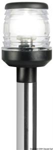 Asta 60 cm inox con fanale plastica nera