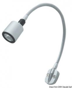 Luce flessibile titanio 130 mm 12 V