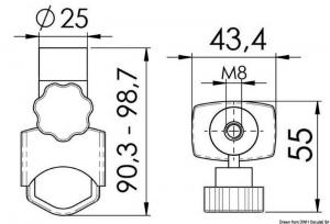 Base per pulpito 22/25 mm