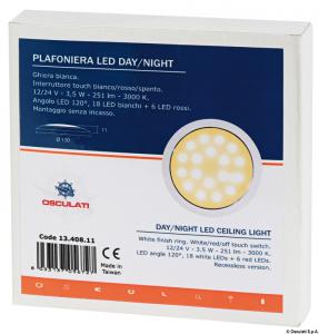 Plafoniera LED senza incasso Day/Night cromata