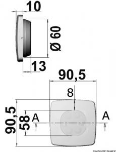 Plafoniera LED da incasso Square