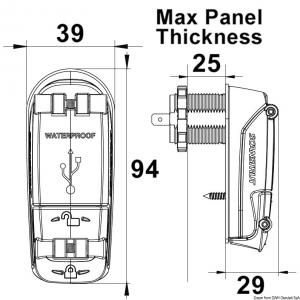 Presa doppia USB IPX6