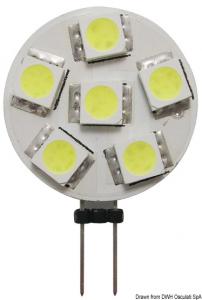 Lampadina 6 LED G4 Ø 24 mm attaco laterale