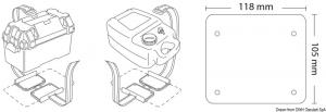 Doppia piastra fissa batteria o serbatoio