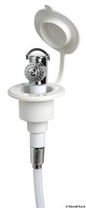 Doccetta Mizar bianca tubo PVC 2,5 m in piano