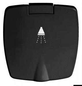 Doccetta Boris nera tubo PVC 4 m