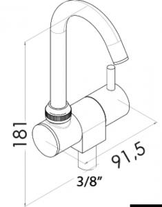 Rubinetto ruotante Slim acqua fredda