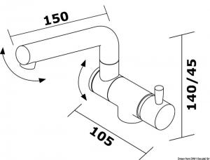 Rubinetto serie Wheel doppio snodo