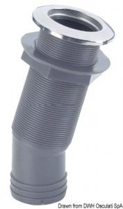 Scarico testa inox 15° 38 mm x 2