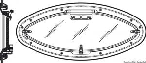 Oblò ellittico Bomar Flagship 209 x 468 mm