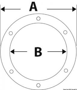 Tappo ispezione bianco 127 mm apertura facilitata
