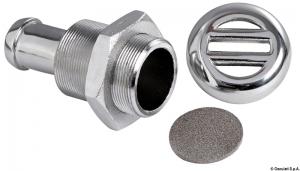 Sfiato carburante in Acciaio Inox AISI 316 lucidato a specchio con anti-allagamento