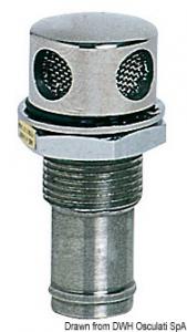 Sfiato inox 19 mm dritto