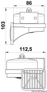Tromba ABS cromato doppia alta potenza