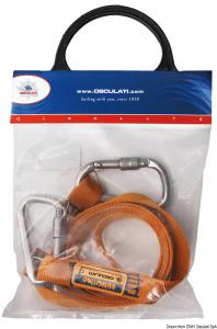 Cordone ombelicale 2 m con 2 moschettoni