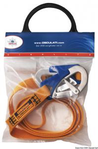 Cordone ombelicale 2 m con 2 moschettoni  ad apertura rapida