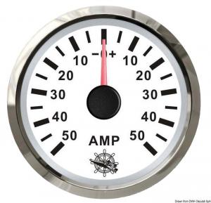 Amperometro con shunt 50 A bianco/lucida