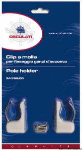 Clip a molla per fissaggio ganci d'accosto