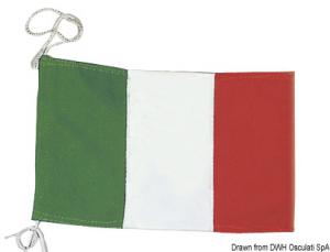 Bandiera di cortesia Italiana in stamina di poliestere