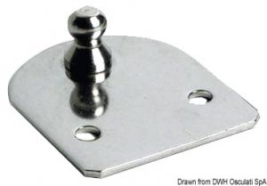 Piastrina inox piana sfera 10 mm