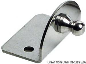 Piastrina 90° sfera 10 mm esterna