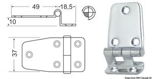 Cerniera a sbalzo 2 mm