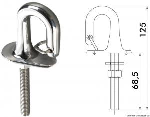 Anello con fermo a molla in acciaio inox