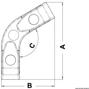 Passacavo angolare a rulli 120°