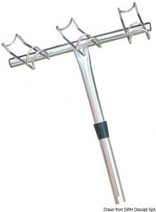 Reggicanne inox 3 posti destro