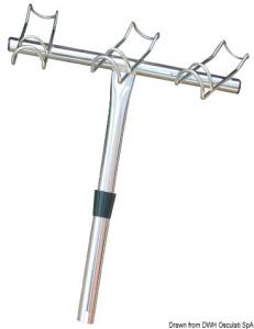 Reggicanne inox 3 posti sinistro