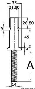 Basetta candeliere 25 x 1,5 mm