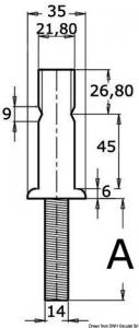 Basetta candeliere 45 x 1,5 mm