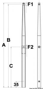 Candeliere inox 610 mm