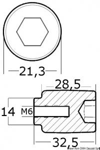 Anodo a cilindretto Yamaha/Mariner