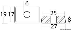 Anodo zinco Tohatsu 4/6 HP - 2/4 tempi