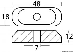 Piastrina 2-5 HP senza inserto con foro Ø 7