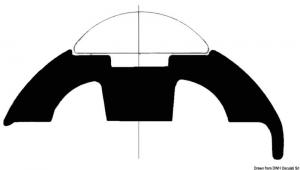Base per profili PVC bianco 50 mm