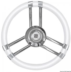 Volante C inox/bianco 350 mm